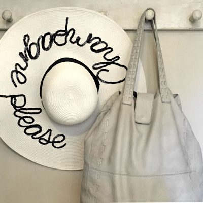 Leather Tote Frost Grey